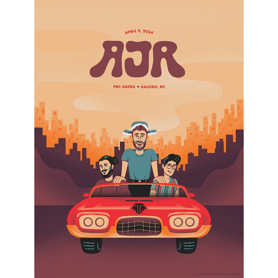 Raleigh April 9 2024 Tour Poster - Limited Edition