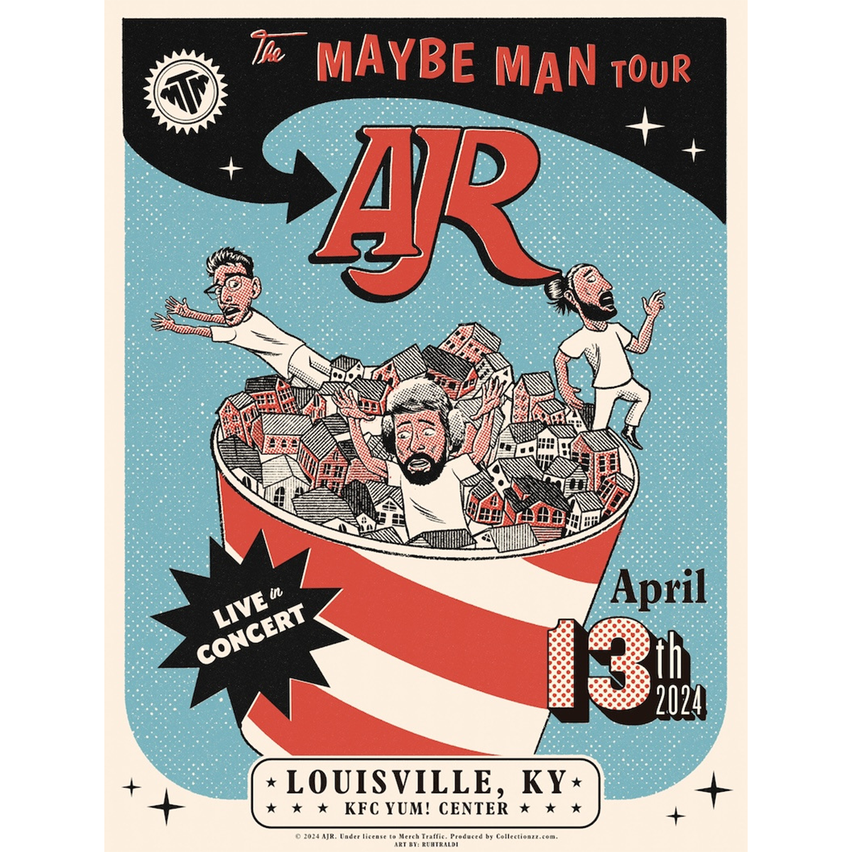 Louisville April 13 2024 Tour Poster Limited Edition AJR Store