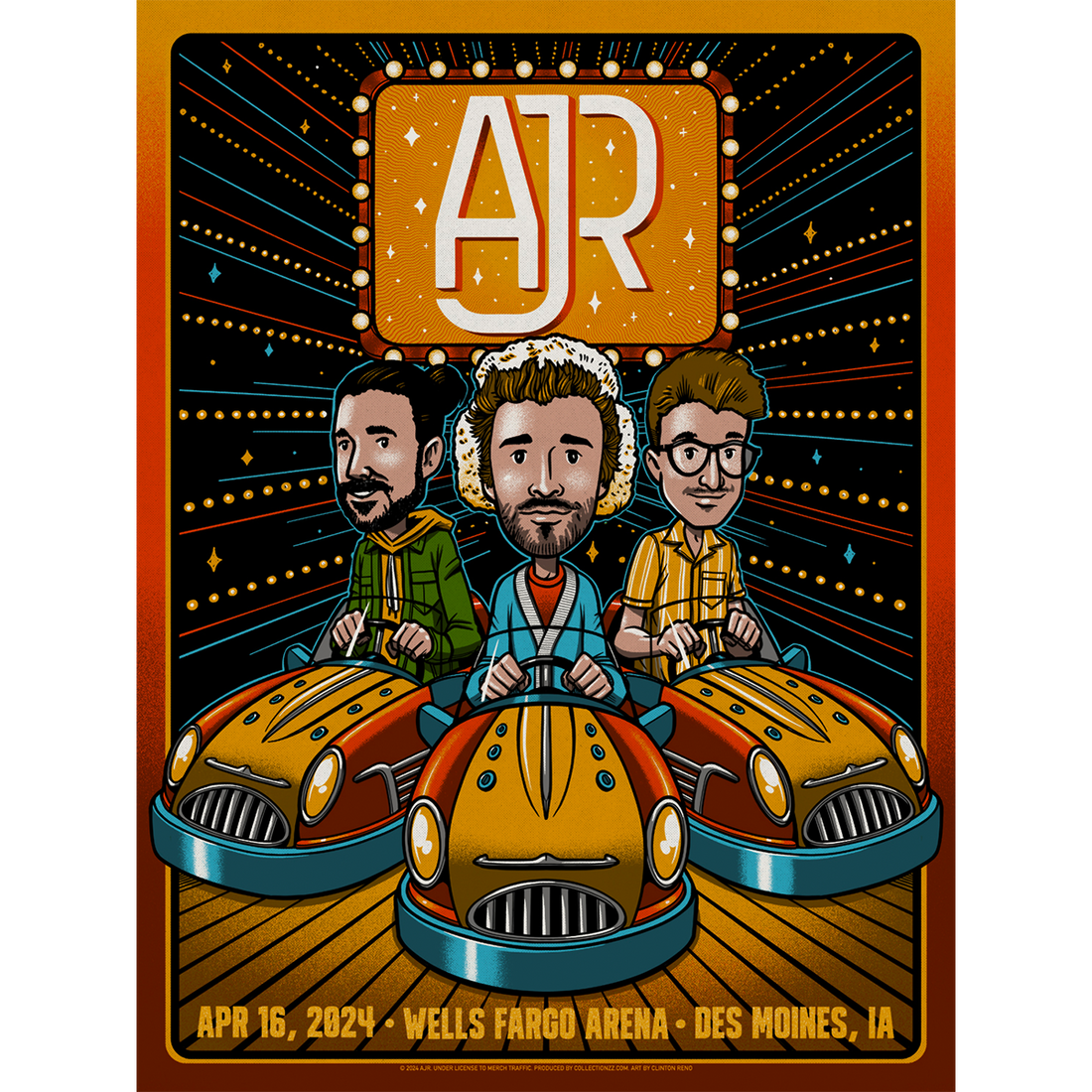 Des Moines April 16 2024 Tour Poster - Limited Edition