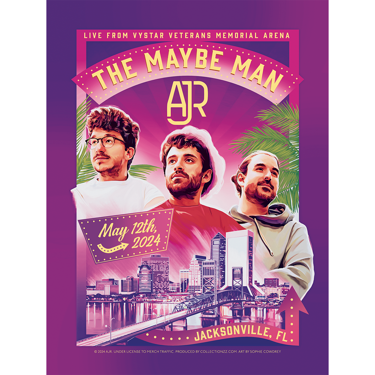 Jacksonville May 12 2024 Tour Poster - Limited Edition – AJR Store