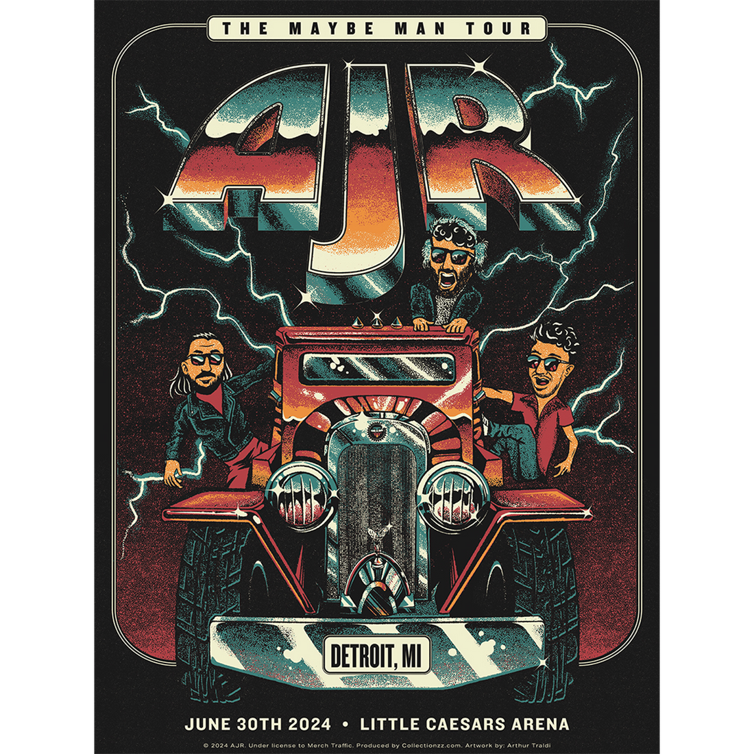 Detroit June 30 2024 Tour Poster - Limited Edition