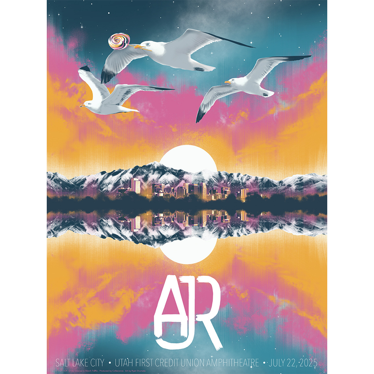 Salt Lake City July 22 2025 Tour Poster - Limited Edition – AJR Store