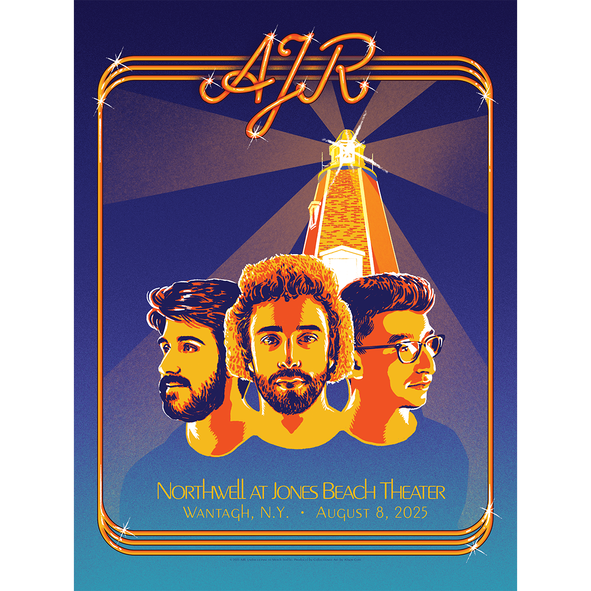 Wantagh August 8 2025 Tour Poster - Limited Edition – AJR Store Wantagh August 8 2025 Tour Poster - Limited Edition – AJR Store