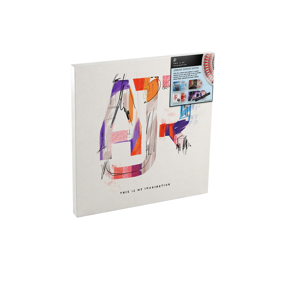 A square canvas wall art print featuring an abstract colorful letter &