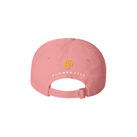 Pink cap with yellow AJR logo and 'Summer 2026' text in white